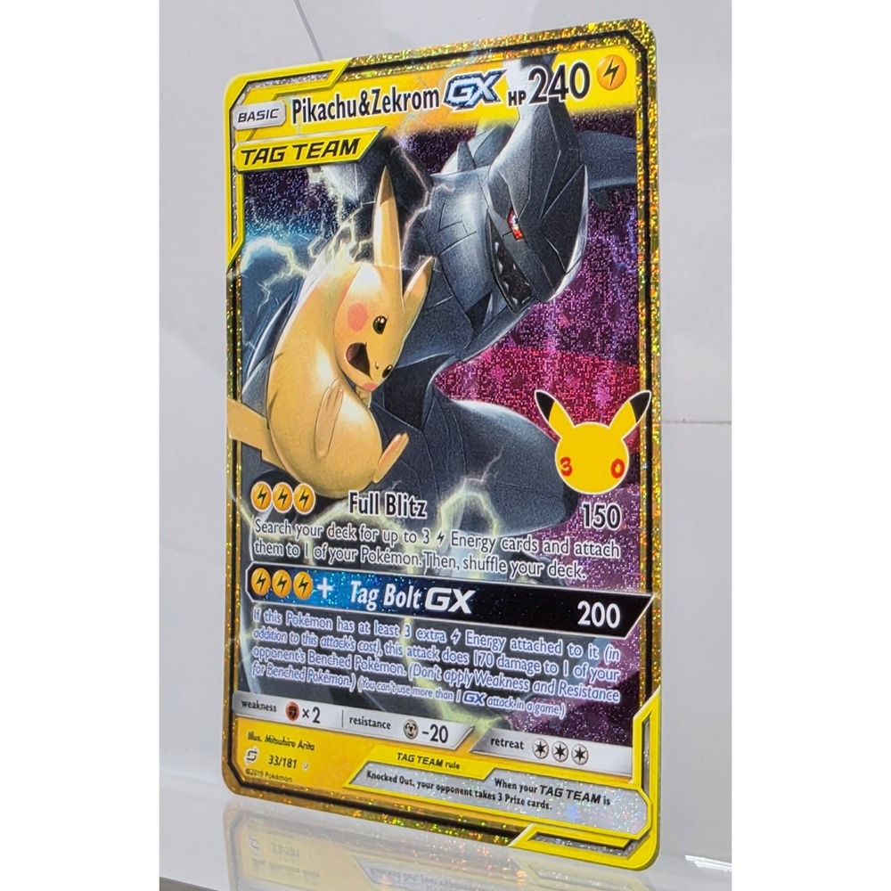Pokemon 30th Celebration Pikachu & Zekrom GX Classic 33/181